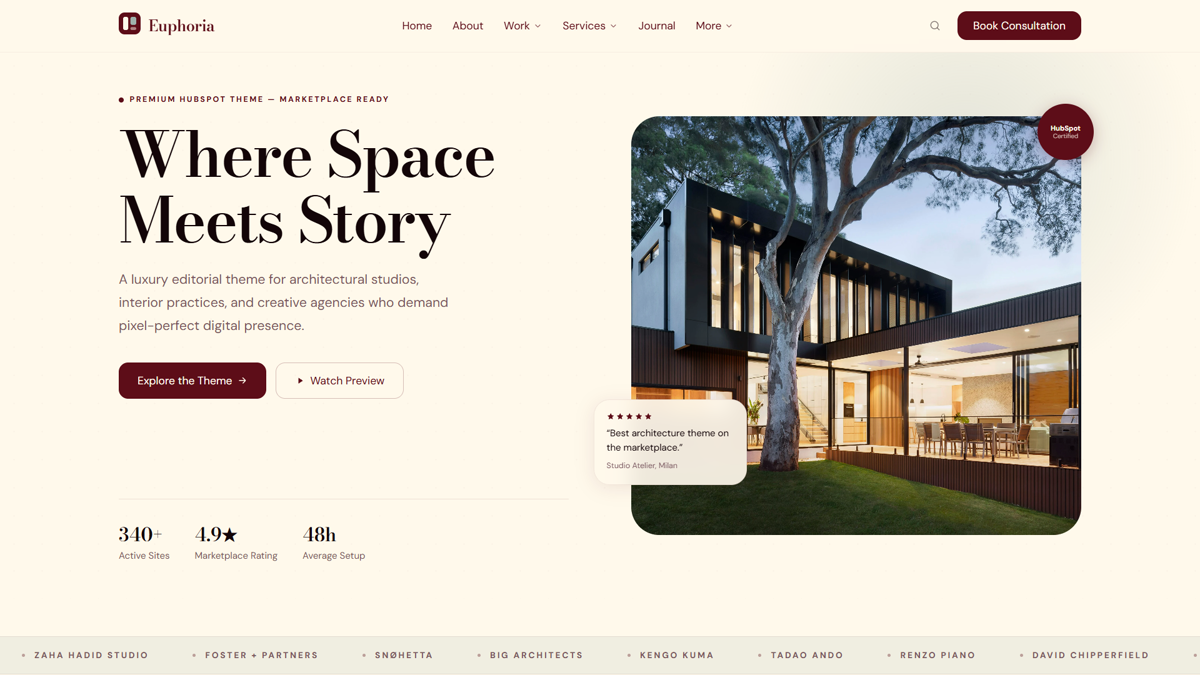 Euphoria home template preview