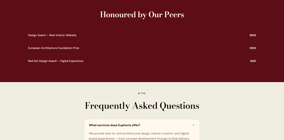 Awards List module preview