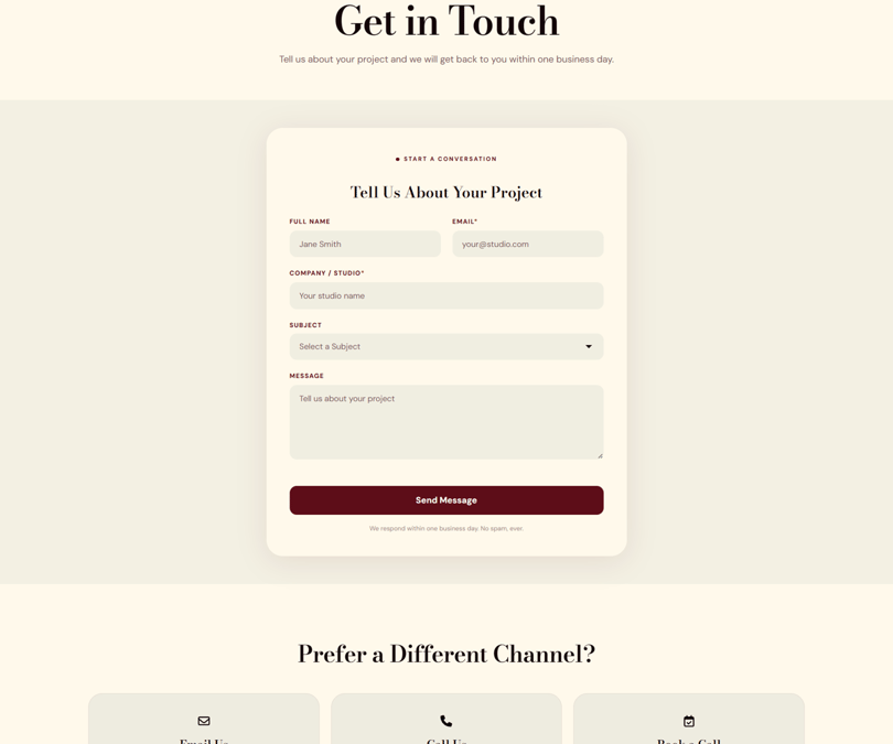 Contact Form module preview