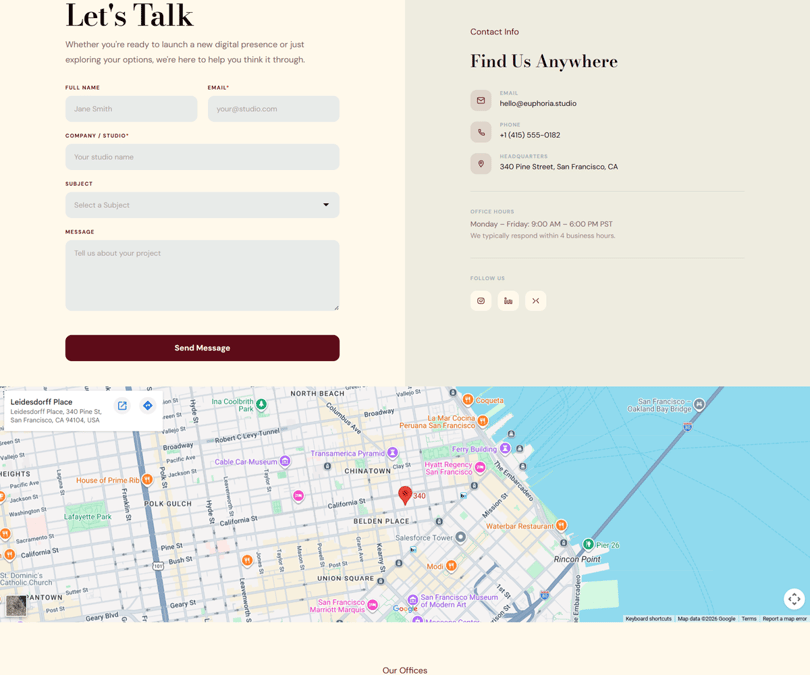 Contact module preview