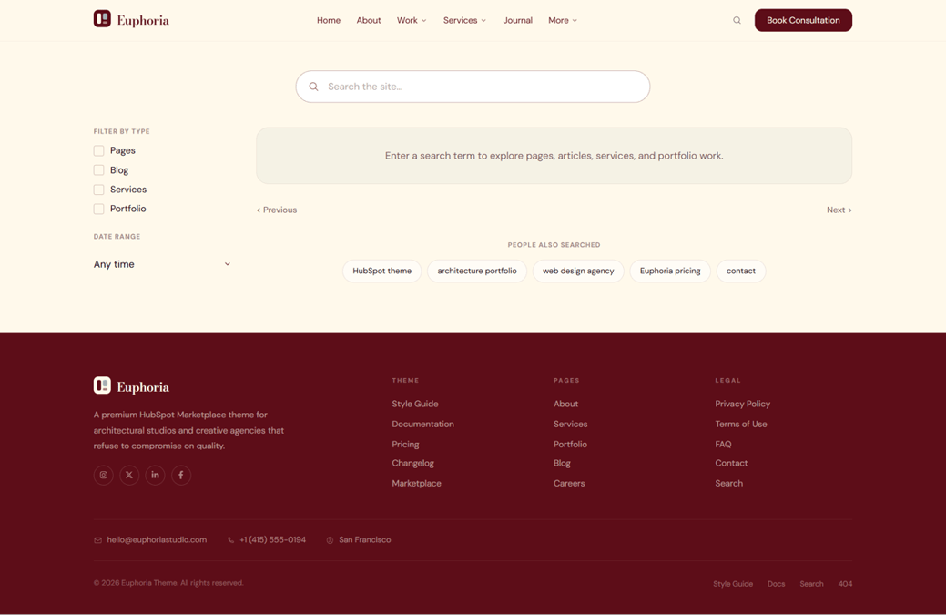 Search Results module preview