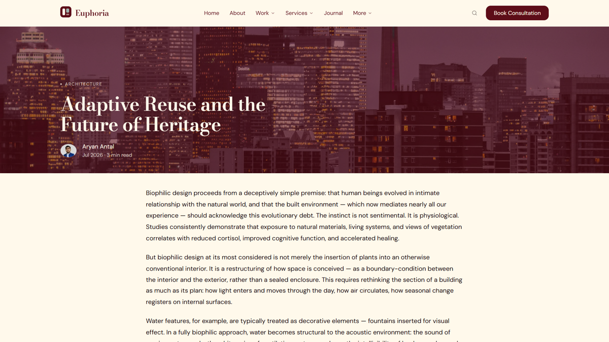 Blog Post Full template preview