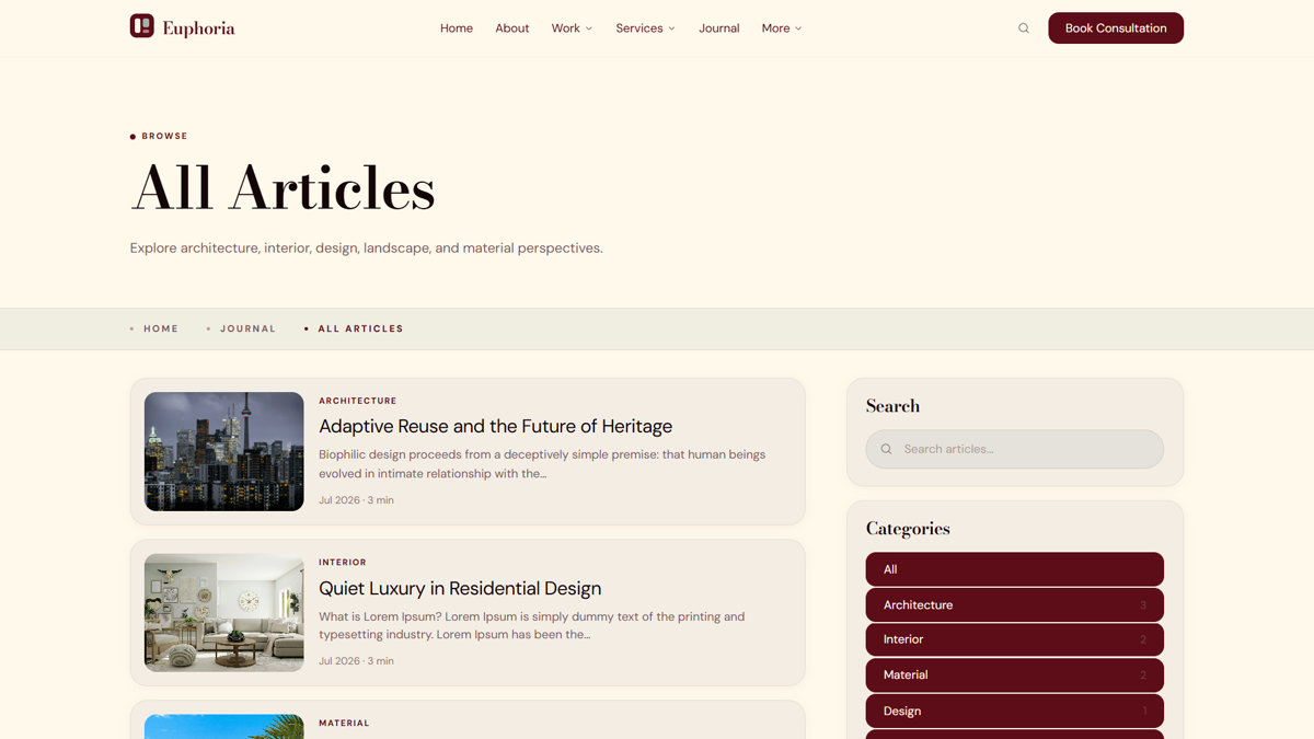 Blog Sidebar template preview