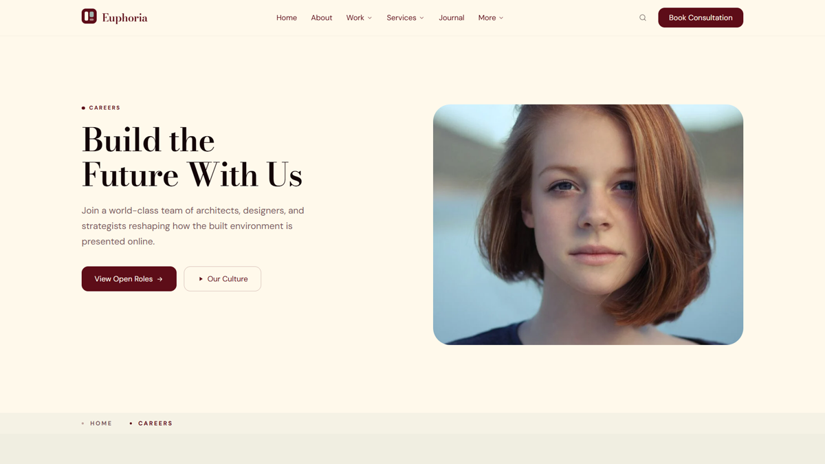 Careers template preview
