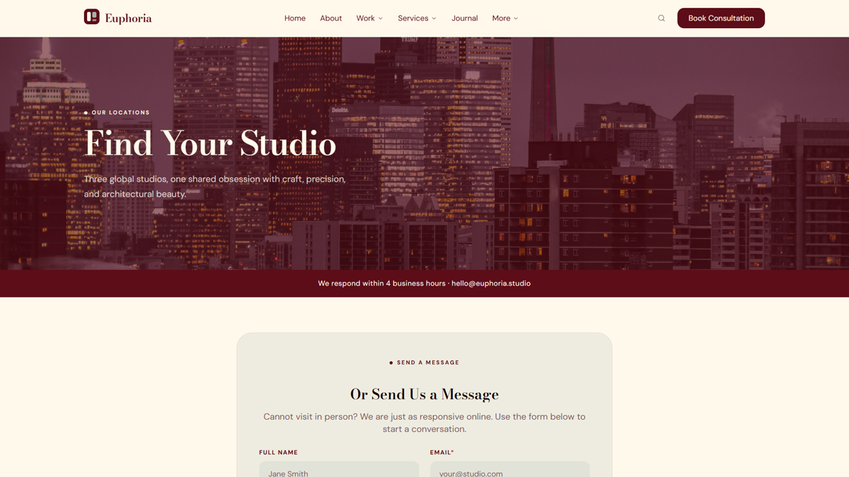 Contact Locations template preview