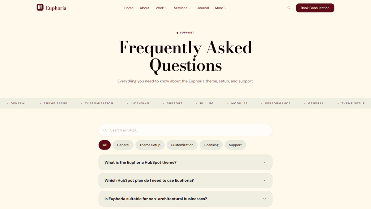 FAQ template preview