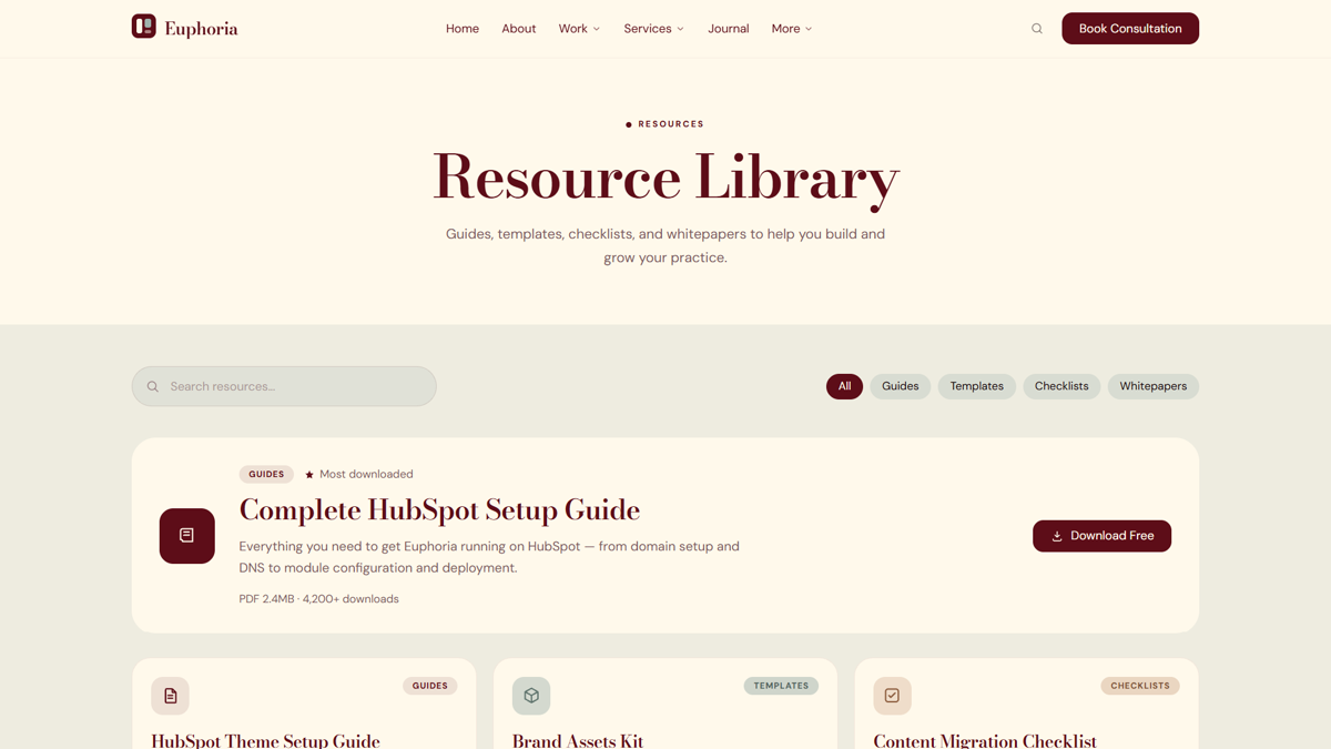 Resources template preview